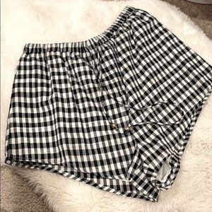 Sabo skirt gingham shorts